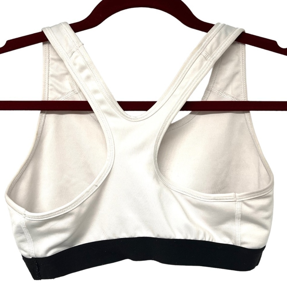 Nike Dri Fit White Racerback Athletic Sports Bra Women’s Medium - Picture 3 of 5